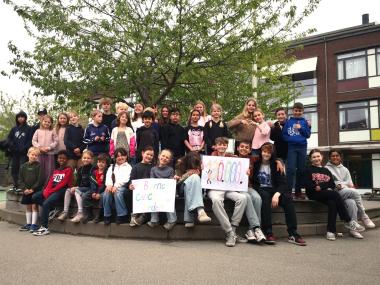 billede med afsløring af donationsbeløb